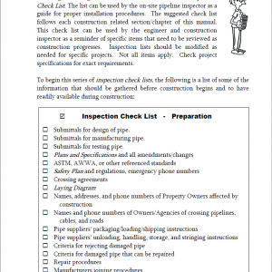 Preparation for Installation Checklist Preparation for Installation Checklist